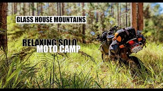 Relaxing Solo Moto Stealth Camping | Glass House Mountains | DR650