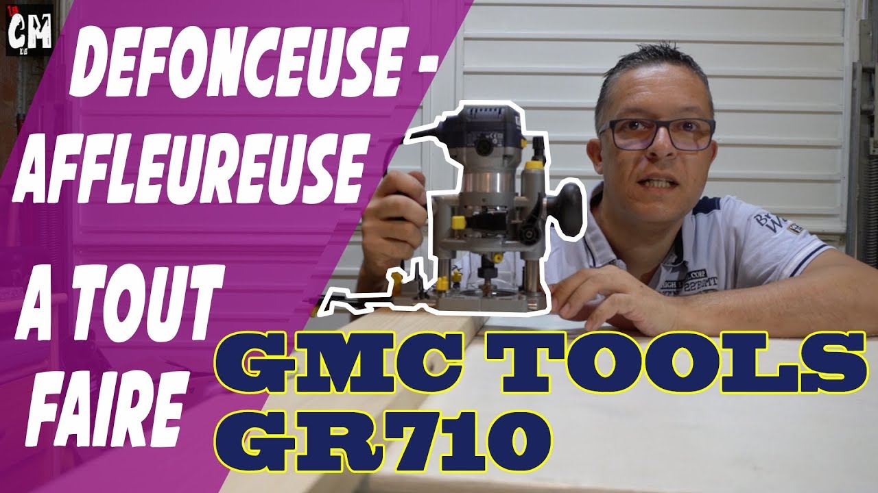 GMC Tools GR710 : Défonceuse et affleureuse (trimmer router) 