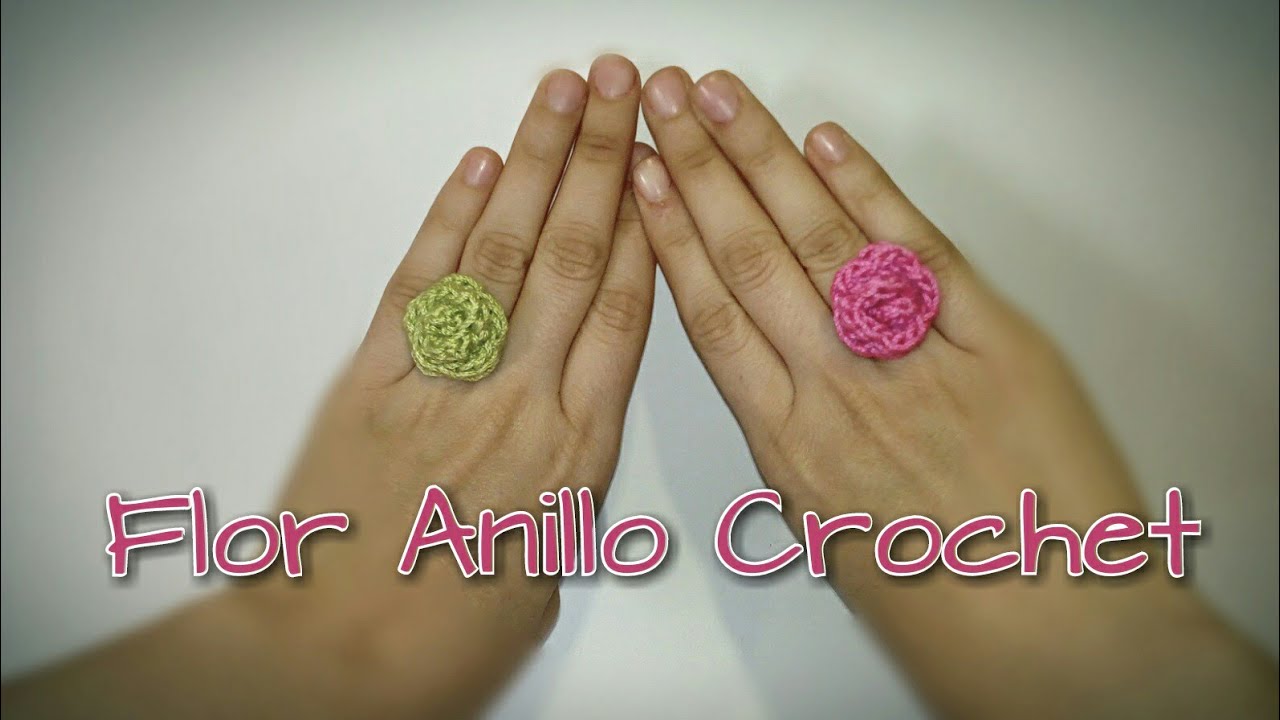 Anillo en forma de Flor crochet- Tutorial-