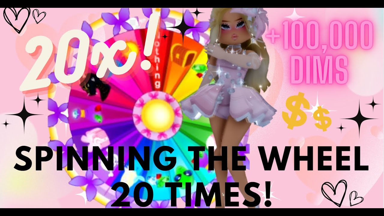Spinning the daily wheel 20 TIMES in Royale high! CandyRblx YouTube