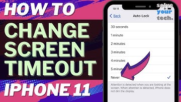 How to Change Screen Timeout on iPhone 11