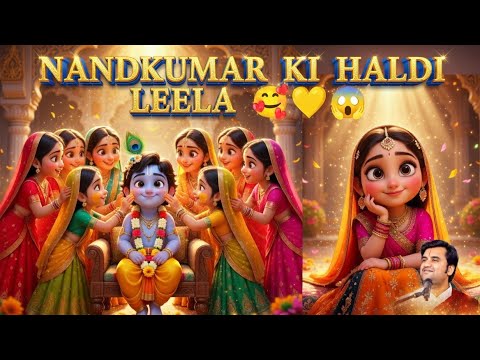 Nandkumar Ki Haldi Leela 🥰 Gwal Bal Bane Gopi 😎  | DivinePathKRP @BhaktiPath