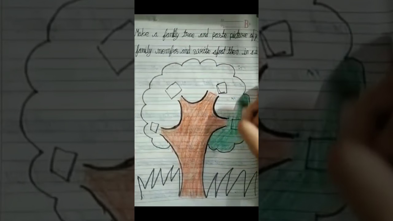 How to draw Family Tree | simple and easy drawing. 
