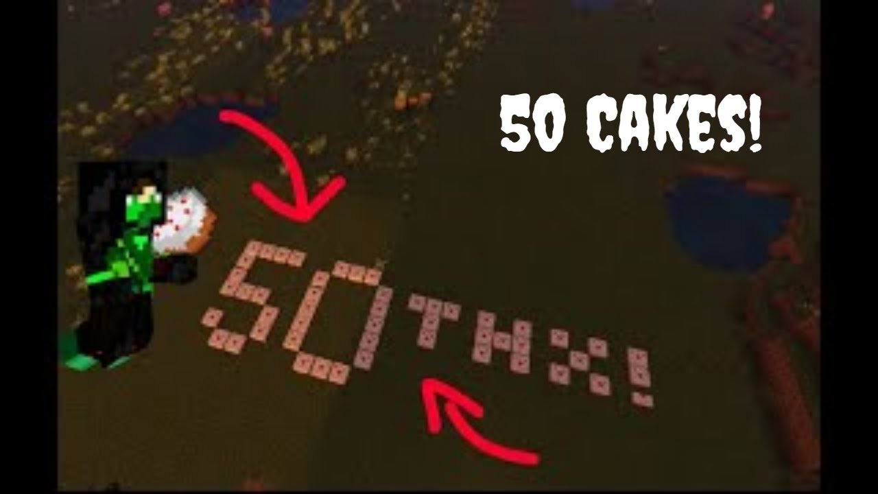 Placing 50 Cakes In Minecraft