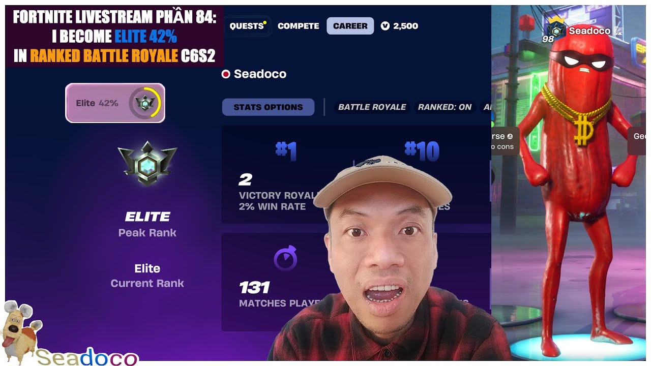 Fortnite Livestream Phần 84 | Elite 42%  In Ranked Battle Royale Chapter 6 Season 2