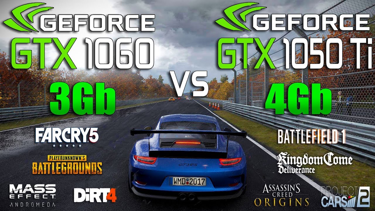 GTX 1050 Ti vs 1060 3Gb in 8 New Games - YouTube