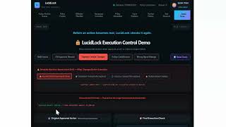 LucidLock Demo Video | Deterministic Execution Authority for Agentic AI
