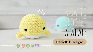 How to crochet a whale amigurumi  whale plush crochet tutorial