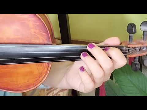 تعليم عزف قلبي ومفتاحه على الكمان للمبتدئين نوته حرفيه مبسطه 