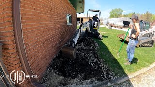 START TO FINSIH LANDSCAPE ROCK BED CLEAN OUT ! SATISFYING VIDEO