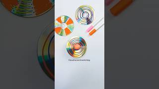 Upcycling Kreisel aus einer CD #diycrafts #basteln #craftshorts #spiel #upcycling