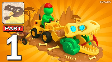 Fossil Dig - Gameplay Walkthrough Part 1 - Fossil Dinosaur Dig Bones (Android, iOS)