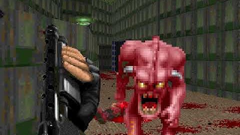 Ultimate Doom - Episode 1 - Map 4 "Command Control" - Brutal Doom - Harsh