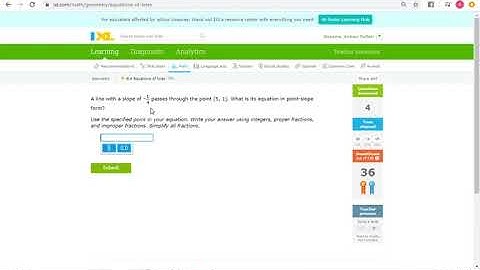 IXL E4: Equations of Lines (Geometry)