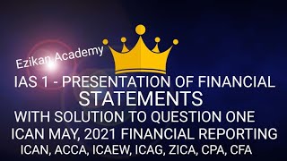 IAS 1 PRESENTATION OF FINANCIAL STATEMENTS