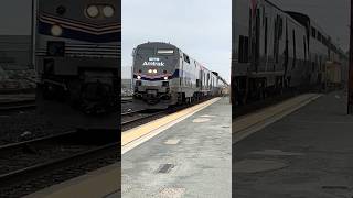 Amtrak Coast Starlight 14 Train with P42DC 164 Phase 4 Heritage Unit Arriving at Salinas Station