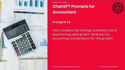 Prompts for Accounting / Accountant #accounting  #accountant #chatgpt #promptengineering #ai