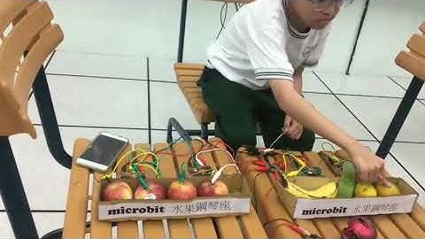 頂溪國小 帥Ｏ謙 microbit - 8個音符水果鋼琴