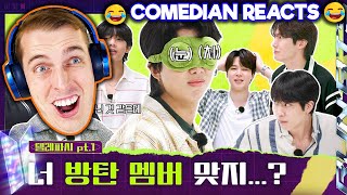 😂 COMEDIAN REACTS! Run BTS 2022 Special Episode - Telepathy Part 1 😂