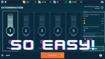 EXTERMINATION LEVELS 1 AND 2 COMPLETE! War Robots Hacker Gameplay (9.3)