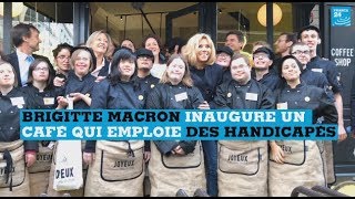 Journée mondiale de la trisomie 21 : Brigitte Macron inaugure un café qui emploie des handicapés