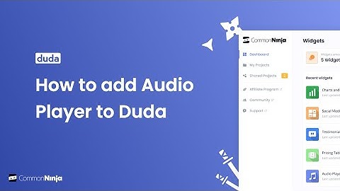 How to add an Audio Player to Duda