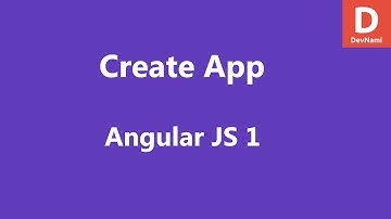 Angular JS Create App