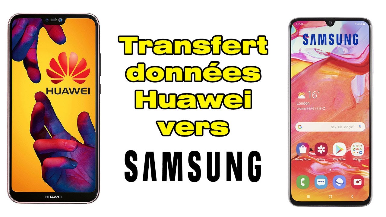 Transfert données Huawei vers Samsung gratuit, comment transférer données  Huawei - YouTube