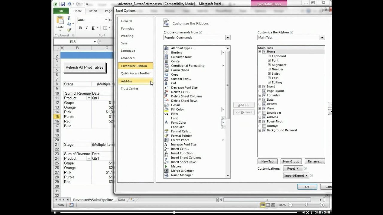 How to enable Developers tab in the ribbon for Excel - YouTube