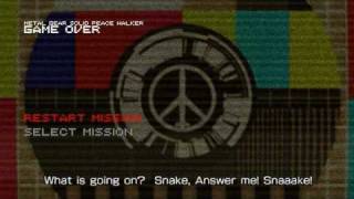 Metal Gear Solid Peace Walker Game Over Screen