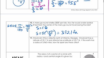 Video 5.2 Arc Lengths and Area of Sectors