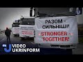 Українські перевізники вийшли на мирну акцію щоб привернути увагу до ситуації на польському кордоні