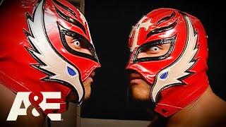 Dominik Mysterio Unveils His Father's ICONIC Debut Outfit | WWE's Most Wanted Treasures | A&E screenshot 1