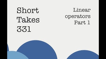 Linear operators. Part 1.