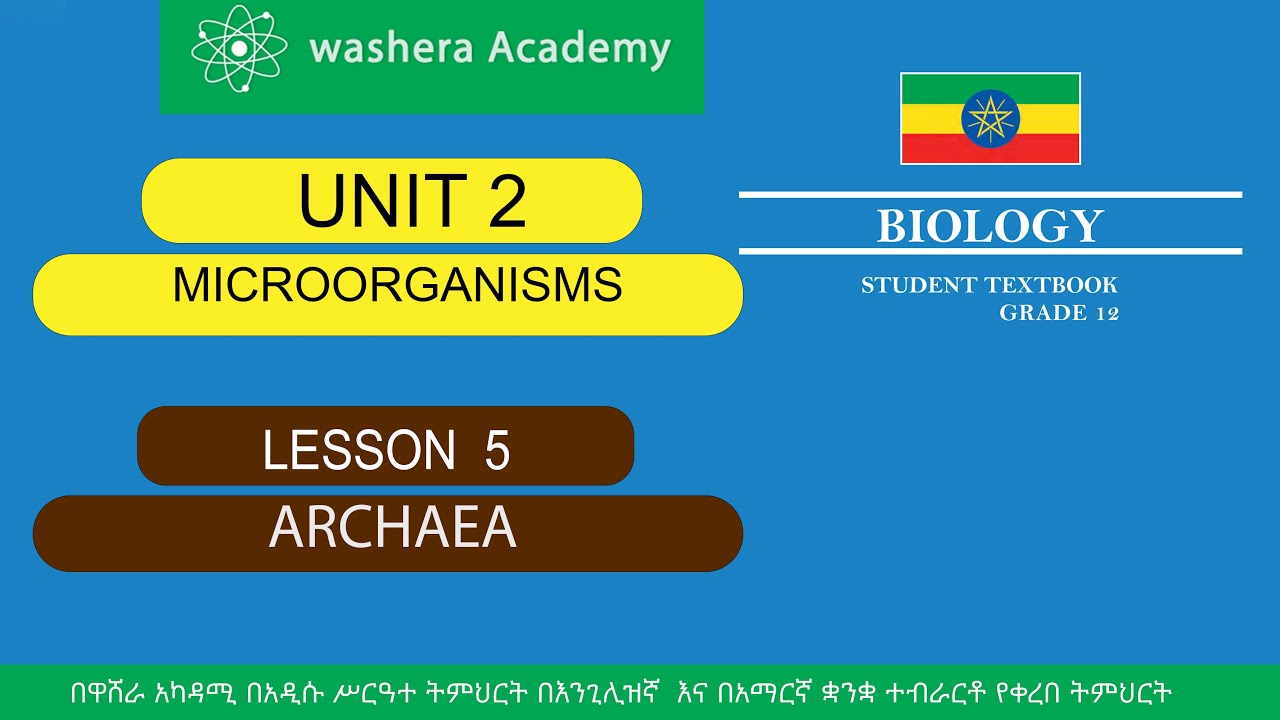BIOLOGY   GRADE  12  UNIT  2   LESSON    5    ARCHAEA