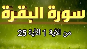 سورة البقرة من الأية 1 الى الأية 25 من القارئ إسلام صبحي