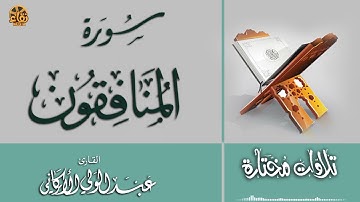 سورة المنافقون SURAH AL-MUNAFIQOON #عبدالولي_الاركاني #abdulwali_alarkani