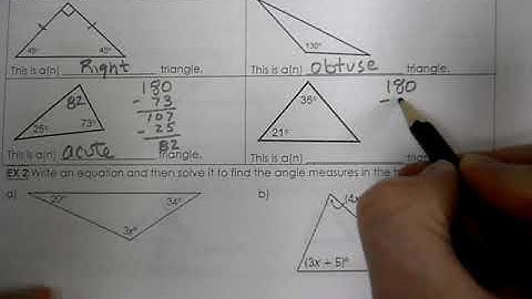 Geometry Unit 4   Triangle Sum Theorem   NOTES