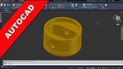 Kolben - Piston (7 cylinder radial engine) - Autocad 2023 Training - Part Design