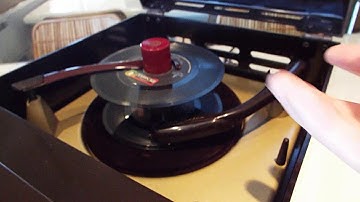 RCA 3 speed automatic 1954 record player playing a few 45