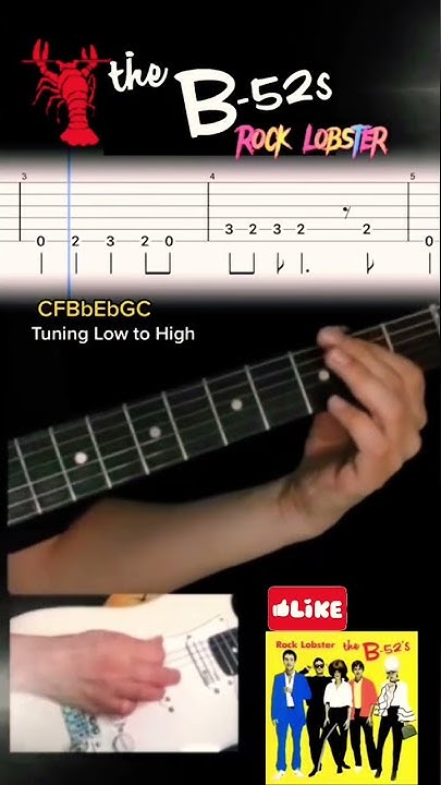 How To Play Rock Lobster On Guitar Rock Lobster Guitar Riff - YouTube