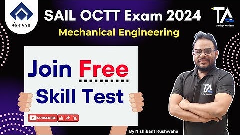 SAIL OCTT FREE Skill Test for Mechanical Engineering by Nishikant Sir||SAIL OCT Trainee Exam 2024||