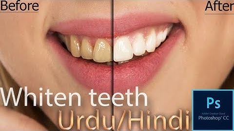 Photoshop cc Tutorial: Whiten Teeth in just one minute  Urdu/Hindi