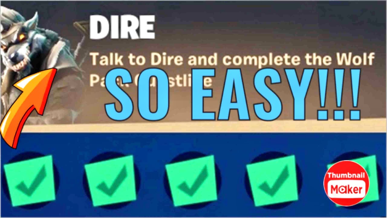 All Dire Quests Challenges Guide - Fortnite Season 8