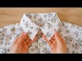 How to sew shirt collar  sewing technique for beginners  thuy sewing