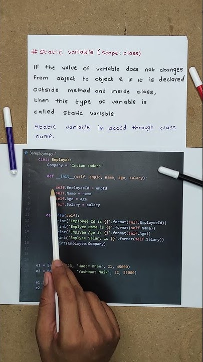what is static variable | behaviour of static variable in python | # ...