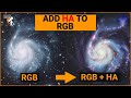 Pixinsight how to combine ha with rgb for galaxies  easy tutorial