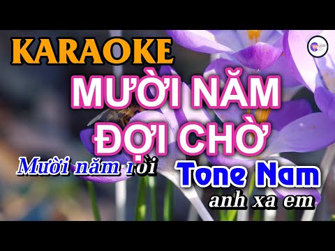 Mười Năm Đợi Chờ - KARAOKE | Vici Karaoke