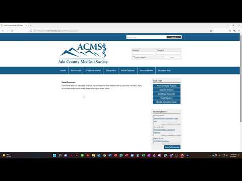 Resetting Your ACMS Member Platform Password