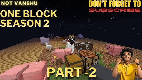 || MINECRAFT ONE BLOCK SEASON 2 PART-2 || #minecraft #oneblock #survival